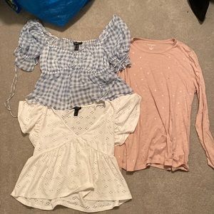 3 shirts all size medium - banana republic and forever 21